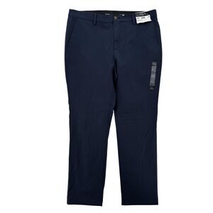 Jos A Bank Traveler Pants Mens 36x29 Navy Blue Slim Fit Golf Chino Stretch NWT